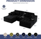 MAXYOYO 104" U Shaped Modular Sectional Sofa - Image 2