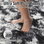 Black White Grey Area Rugs for Living Room Bedroom Aesthetic, 8x10 Rug - Image 2