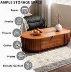 Flip Top Oval Coffee Table - Image 4