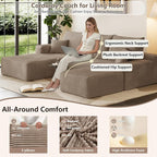 95" Cloud Sectional Couch U-Shaped Chaise - Image 3