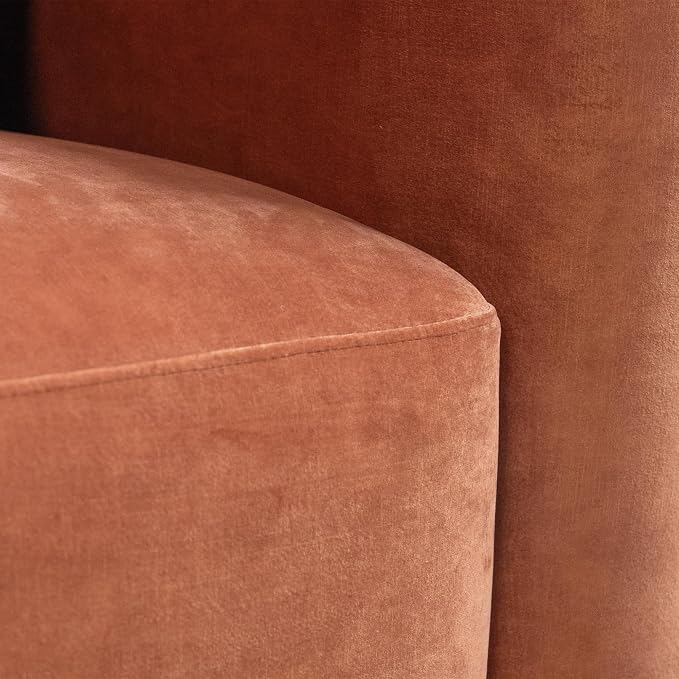 Acanva Luxury Modern Tight Curved Back Velvet Sofa, Minimalist Style Comfy Couch - Image 11