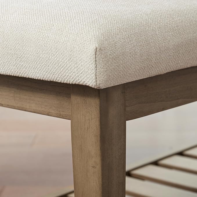 Zihanhome Entryway Bench, Chenille Upholstered Shoe Benches - Image 8