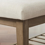 Zihanhome Entryway Bench, Chenille Upholstered Shoe Benches - Image 8