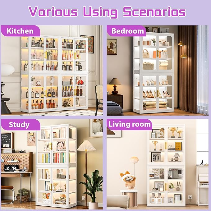 PAOFIN 67" Display Cabinet - Image 7