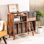 Record Player Stand, Large Record Player Table Cabinet - Image 5