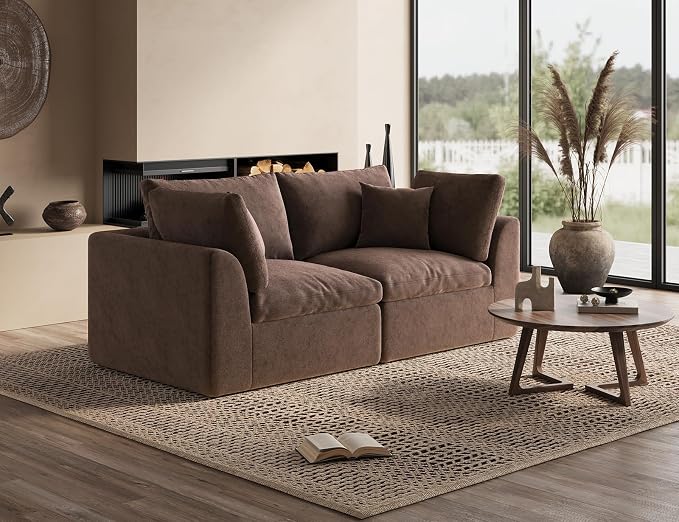 ohllob 78.9" Loveseat Sofa, Cloud Boneless Couches - Image 5