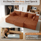 108" Cloud Sectional Couch, Comfort Sleep Sofa - Image 3
