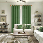 YoungsTex Forest Green Linen Curtains 80 Inches Long - Image 2