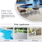 Tangkula 3 Pieces Patio Conversation Bistro Set, Outdoor Wicker Furniture - Image 7