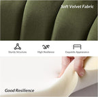 HULALA HOME Modern Velvet Loveseat Sofa - Image 3