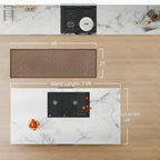 Kitchen Runner Rug Non Slip Hallway Runner Washable Dark Brown 2x6 ft | Boho - Image 2