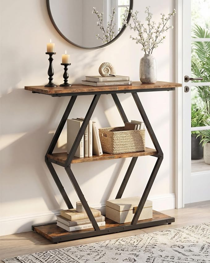 CHOEZON 3-Tier Console Table, Entryway Table, Sofa Table by Choezon