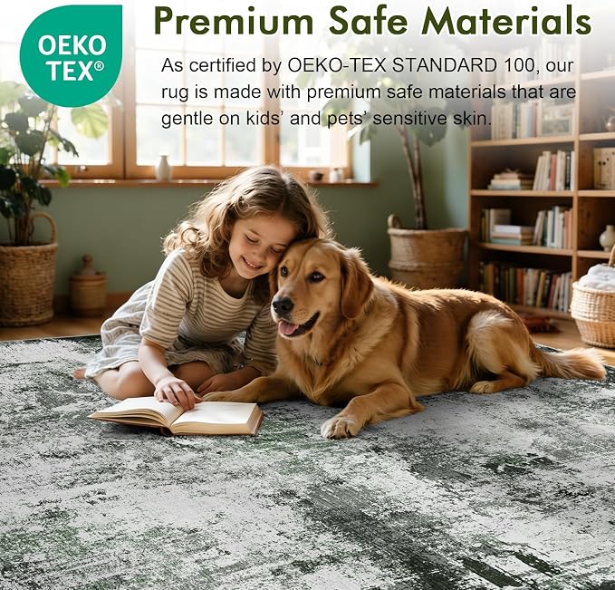 8x10 Ft Large Area Rugs for Living Room, Soft Non-Slip Washable Rugs Modern - Image 5