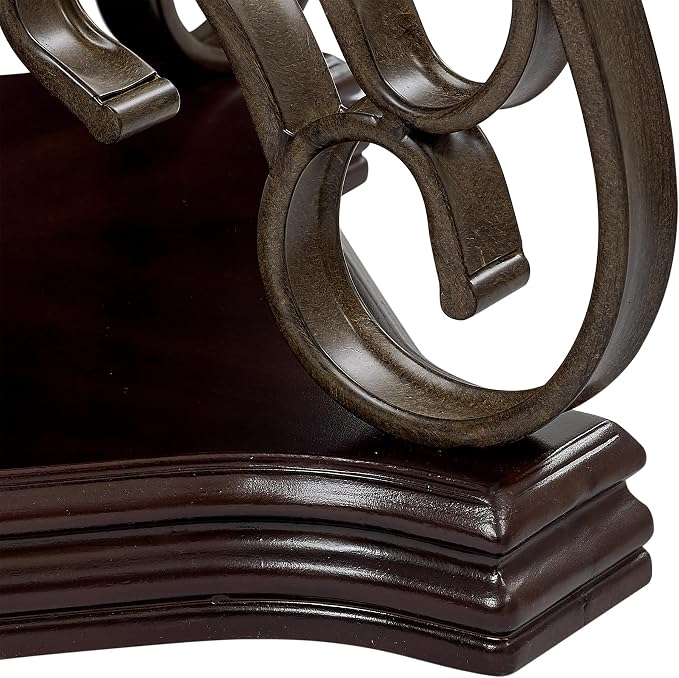 26.3'' Dark Brown Retro Wooden End Coffee Table - Image 8