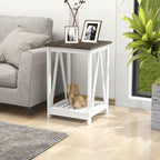 Farmhouse Square End Table, Accent Side Table - Image 7
