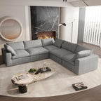 Cloud Couch Modular Sectional Sofa, 5 Seater Minimalist Deep Couches, Sofa by SofaFurniture