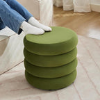 Flouki 19.5" Storage Ottoman Round, Vanity Stools - Image 7