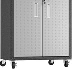Manhattan Comfort Fortress Rolling 2 Door Garage Storage Cabinet - Image 5