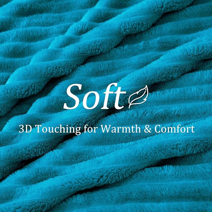BEDELITE Striped Fleece Throw Blanket, Soft Cozy, Lightweight Warm, - Image 4
