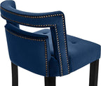 Tov Furniture Hart Tufted Seat Upholstered Velvet Bar Stool - Image 6