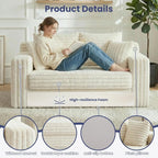 3-in-1 Convertible Sofa Bed: Boneless Loveseat Sleeper & Folding Couch Bed - Image 5