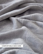 KMUSET Fleece Blanket Grey Queen Size Lightweight Cozy Plush Microfiber Solid - Image 5