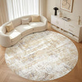 LOONGRUG Round Rug 10x10 Washable Circle Large Neutral Modern Abstract Rug | by LOONGRUG