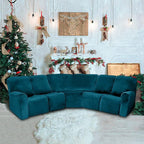 LightInTheBox 7-Piece Velvet Stretch Reclining Couch Covers 5 Seats Corner Sofa - Image 2