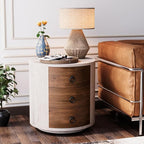SUNBURY End Table Living Room Small Side Table w 3 Drawers, Farmhouse - Image 4