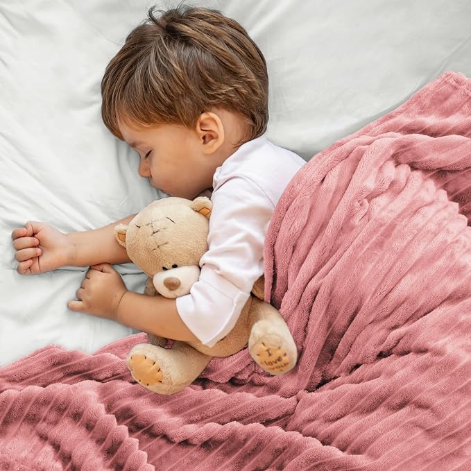 BEDELITE 3D Ribbed Pink Baby Blankets - Image 4