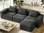 Welzona 103" Modular Sectional Sofa, Minimalist Comfy Cloud Couch Sectional by WelzonaDirect