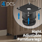 2 Inch Metal Furniture Legs Stainless Steel Adjustable Legs Black Metal Legs - Image 5