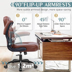 Leather Office Chair, PU Home Computer Desk Chairs - Image 4