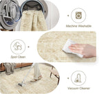 Soalmost 6x9 Area Rug for Living Room Washable Non-Slip Rugs Beige/Ivory | - Image 4