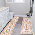 HEBE Boho Kitchen Rugs Set of 3, Non Slip Washable Kitchen Mats - Image 7