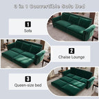 3 in 1 Convertible Sleeper Sofa Bed, 93.7" King Size Sofa Sleeper - Image 7