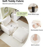 Welzona Sofa Accent Chair with Ottoman, Tool-Free Setup Living Room Accent - Image 4
