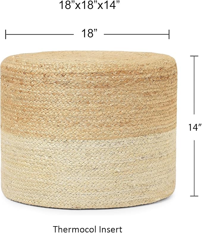 REDEARTH · Cylindrical Pouf Foot Stool Ottoman - Image 3