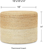 REDEARTH · Cylindrical Pouf Foot Stool Ottoman - Image 3