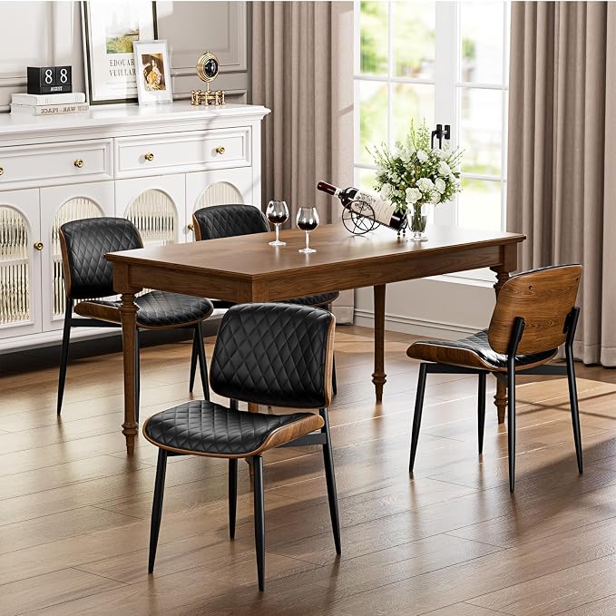 YaFiti Dining Chairs Set of 4, Mid Century Modern Accent Dining Room and - Image 3