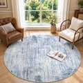 4Ft Round Area Rugs for Living Room, Soft Non-Slip Washable Rugs Modern by Cuzwlovita