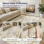 DMOYEST Area Rug Living Room Rugs 8x10 Washable Abstract Carpet | Neutral - Image 7