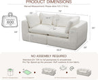 GRUSIGN 79'' Oversized Boneless Cloud Loveseat - Image 2