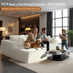 108" Cloud Sectional Couch, Comfort L Shaped Boneless Couch - Image 4