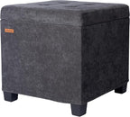 ABHENG Chenille Cover Steel Frame Ottoman by Liveinacomfortablehome