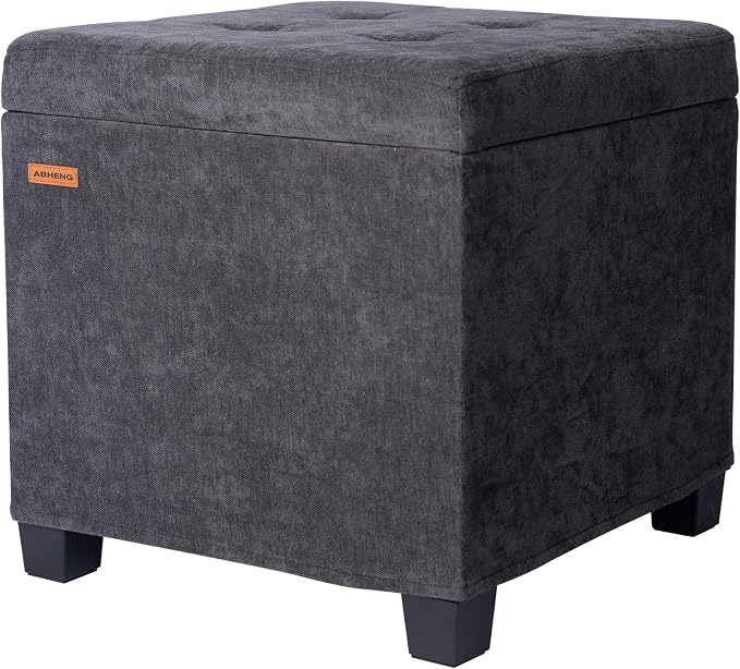 ABHENG Chenille Cover Steel Frame Ottoman by Liveinacomfortablehome
