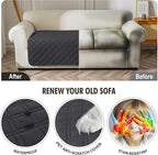 Genina Waterproof Couch Cover, Washable Anti-Slip 86.6 inch Sofa Covers - Image 4