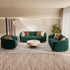 3-Piece Luxury Velvet Sofa Set for Living Room, Elegant Design Couch Set by yunqishiHOME