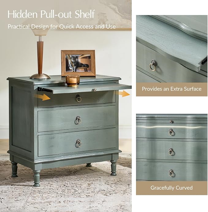 HULALA HOME Solid Wood End Table Set of 2 - Image 3