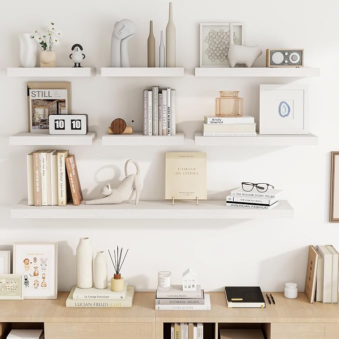 Acovy 16 Inch Floating Shelves, Wooden Shelves - Image 8